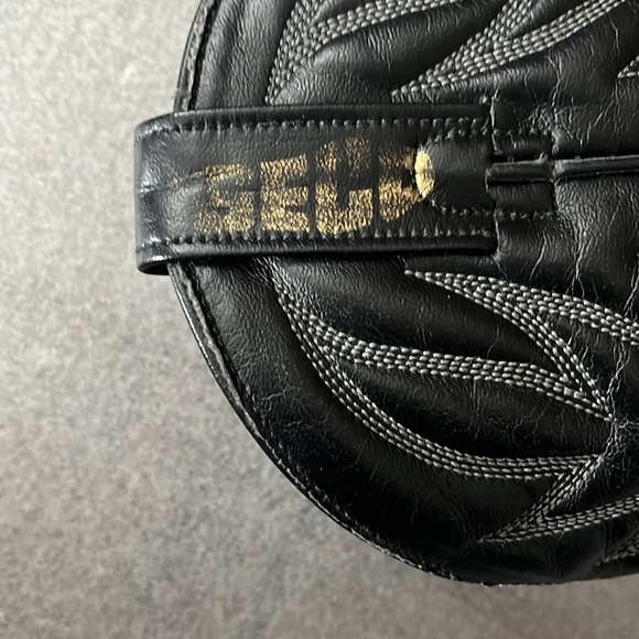 [7.5]Black Leather Cowboy Boots  with Embroidered pattern - Picture 6 of 10